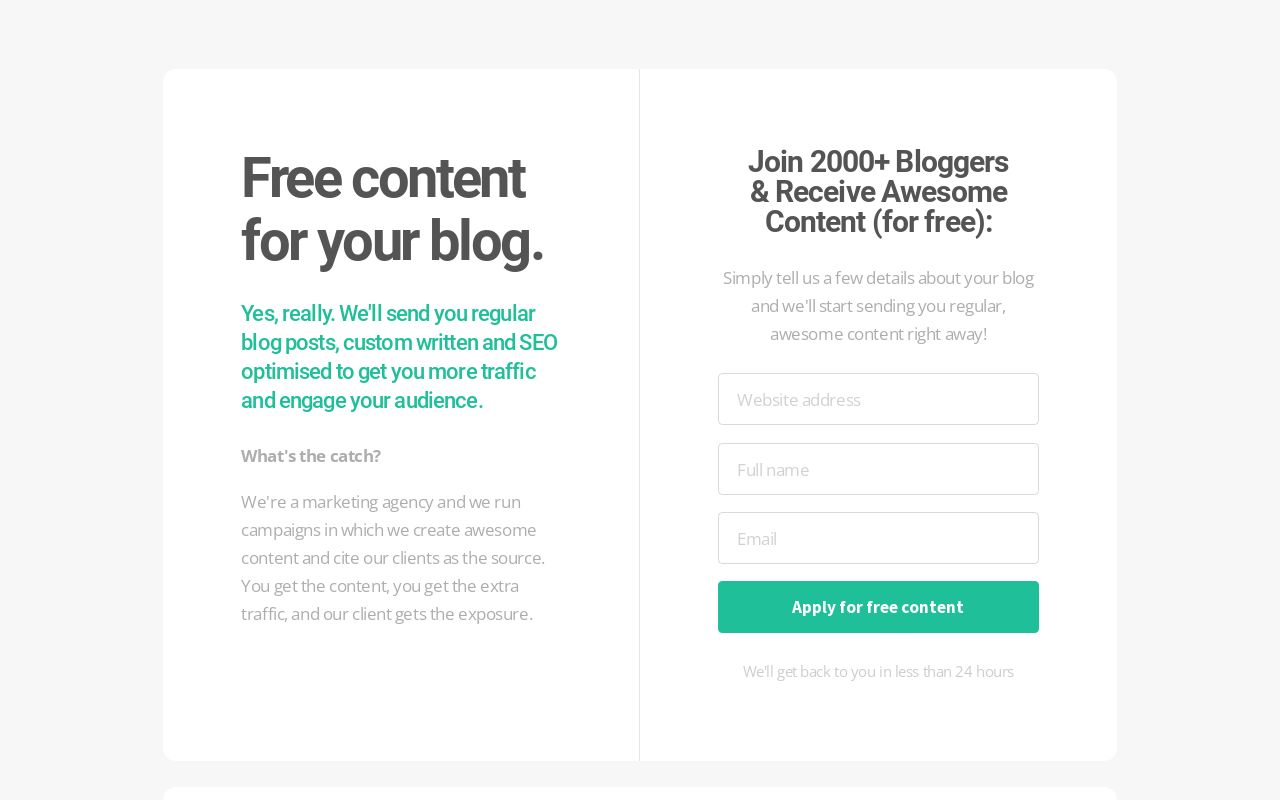 Free Blog Content Free Blog Content